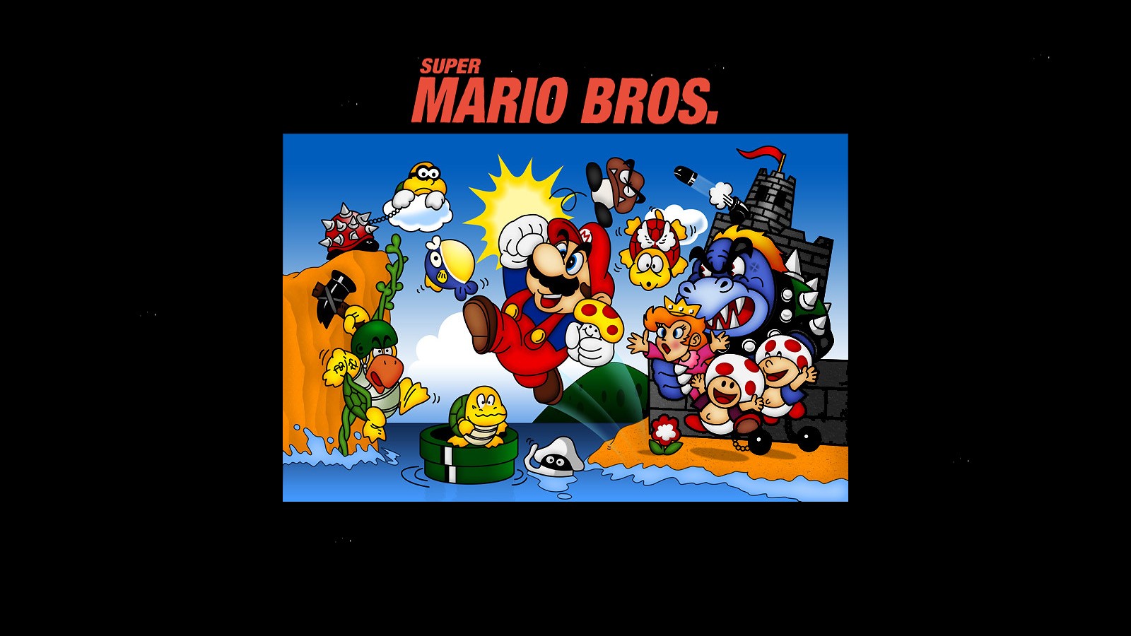 Mario Retro Games Nintendo Entertainment System Wallpaper Background