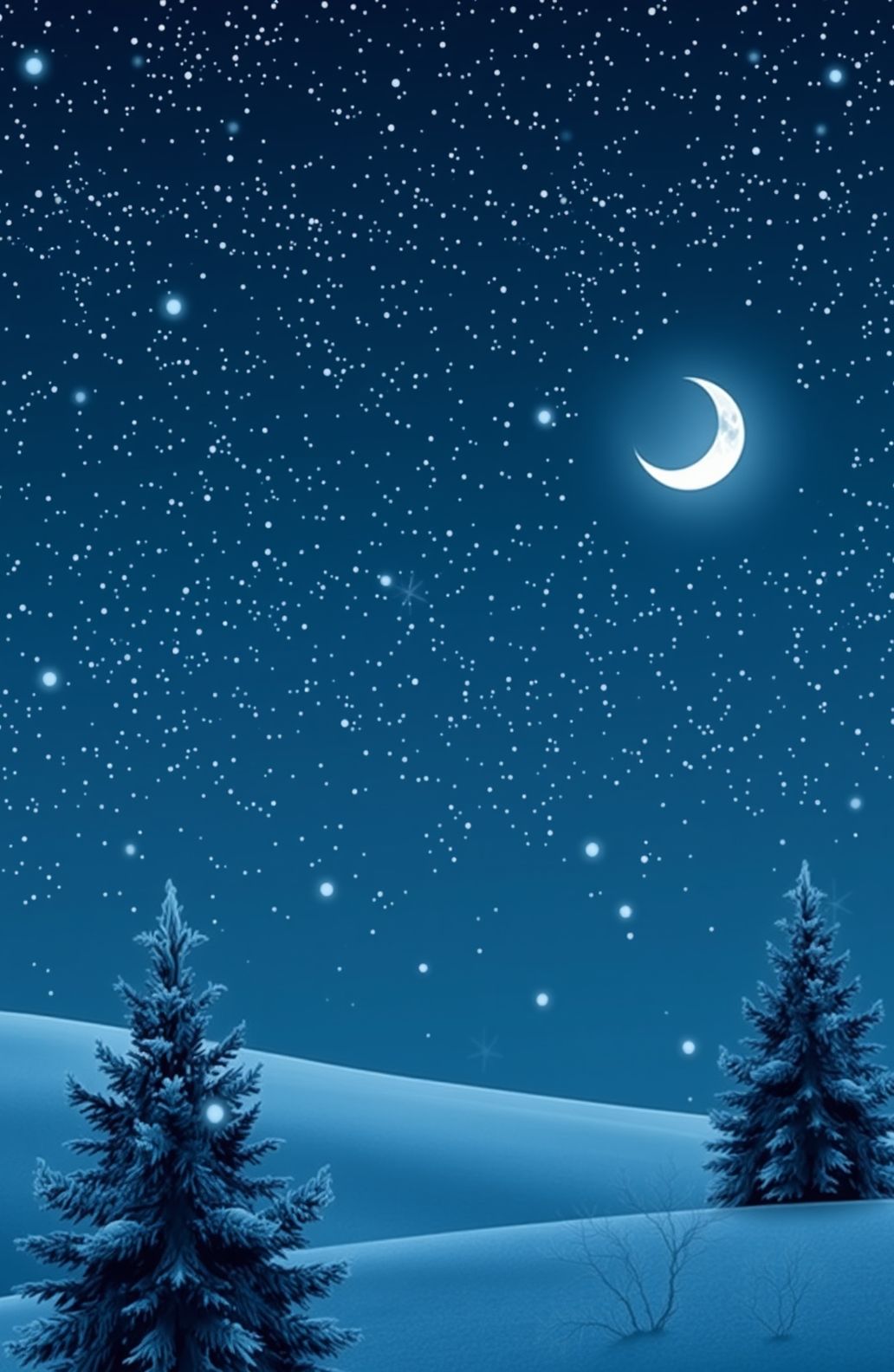 Winter Night Sky Wallpaper