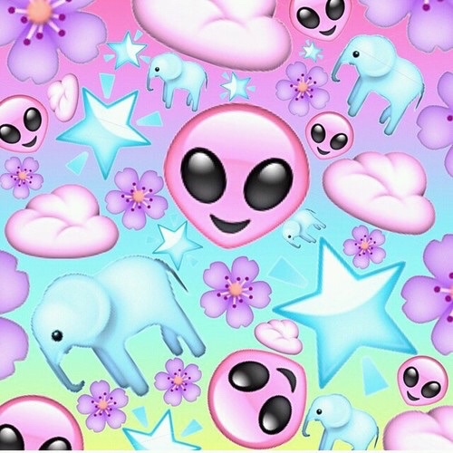 Alien Background Cute Grunge Pastel Pink Random