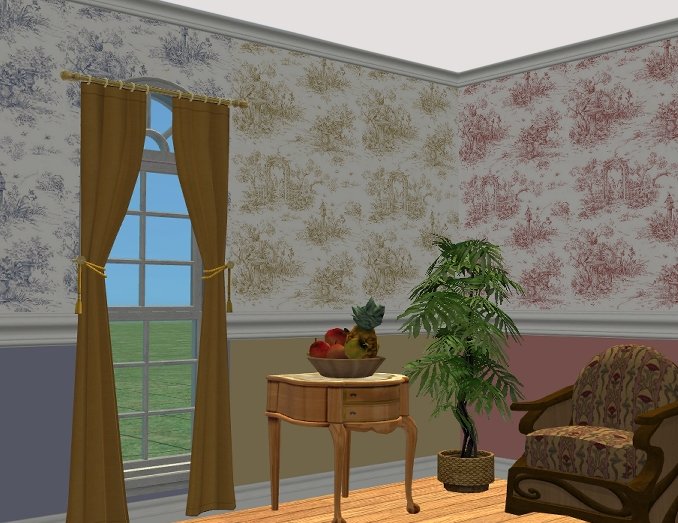 Mod The Sims French Country Wallpaper