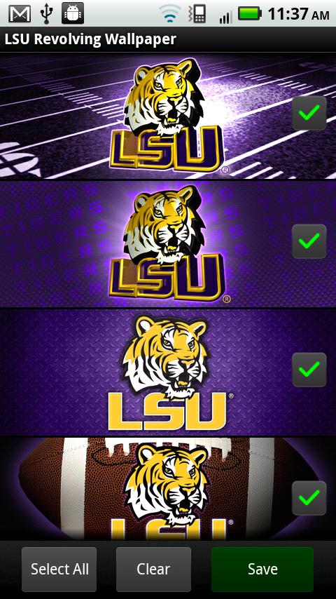 Licensed Lsu Tigers Revolving Wallpaper App With The Background