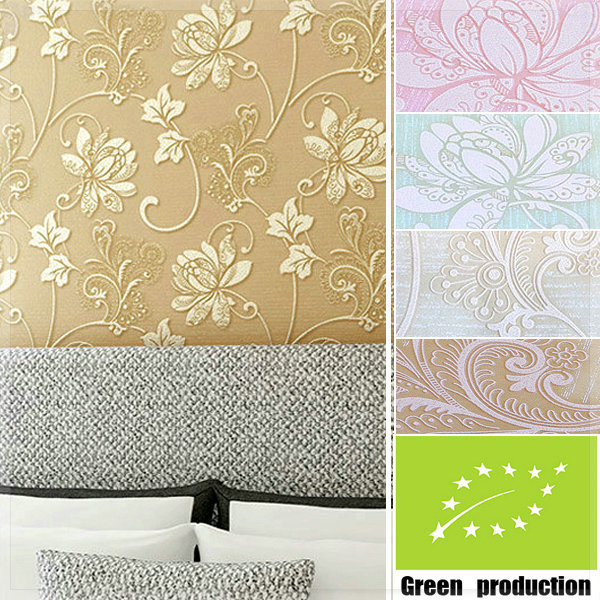 Modern Garden Bedroom Design Style Wallpaper Fashion Wood Fiber 3d
