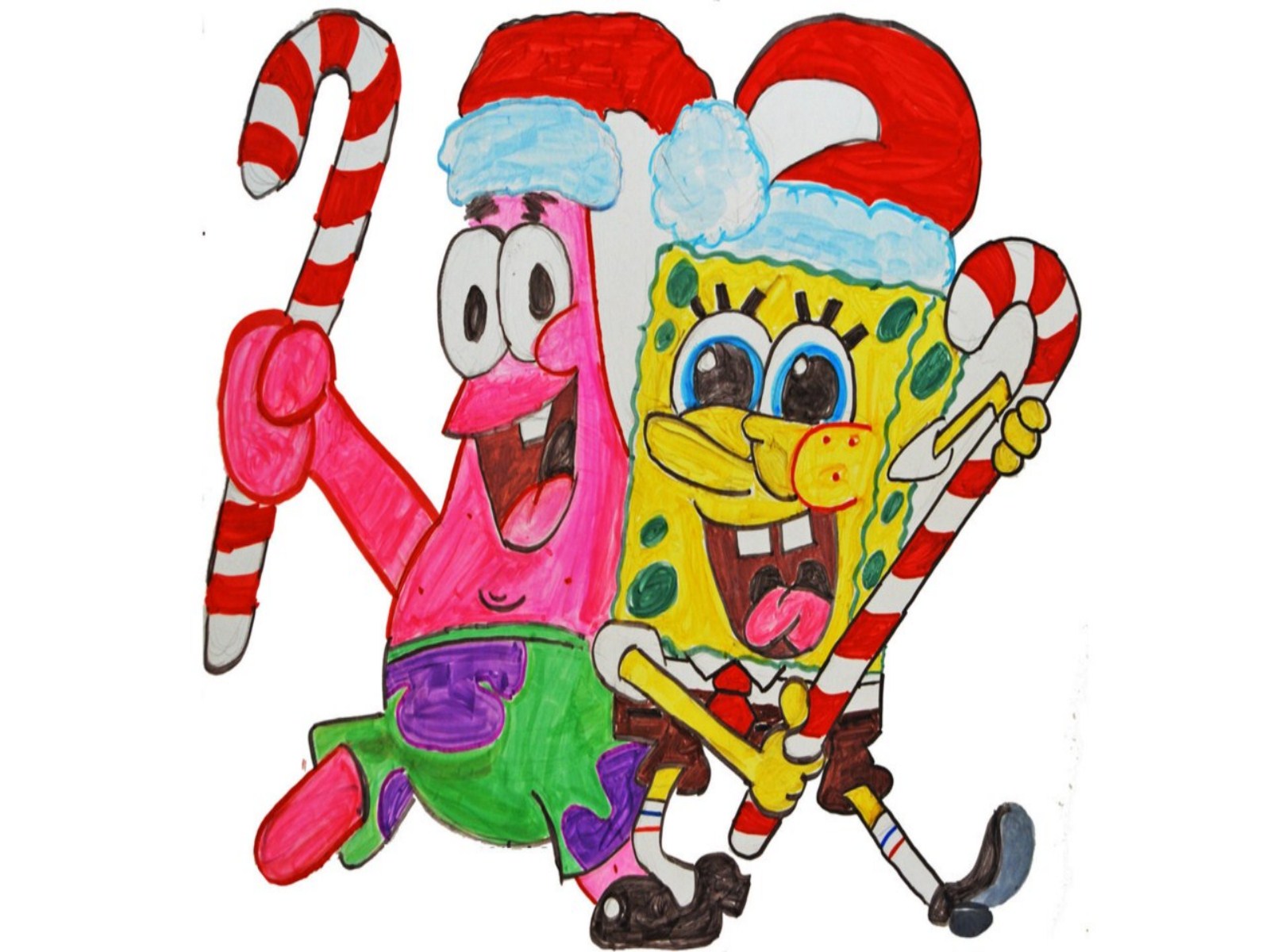  48 SpongeBob  Christmas  Wallpaper  on WallpaperSafari