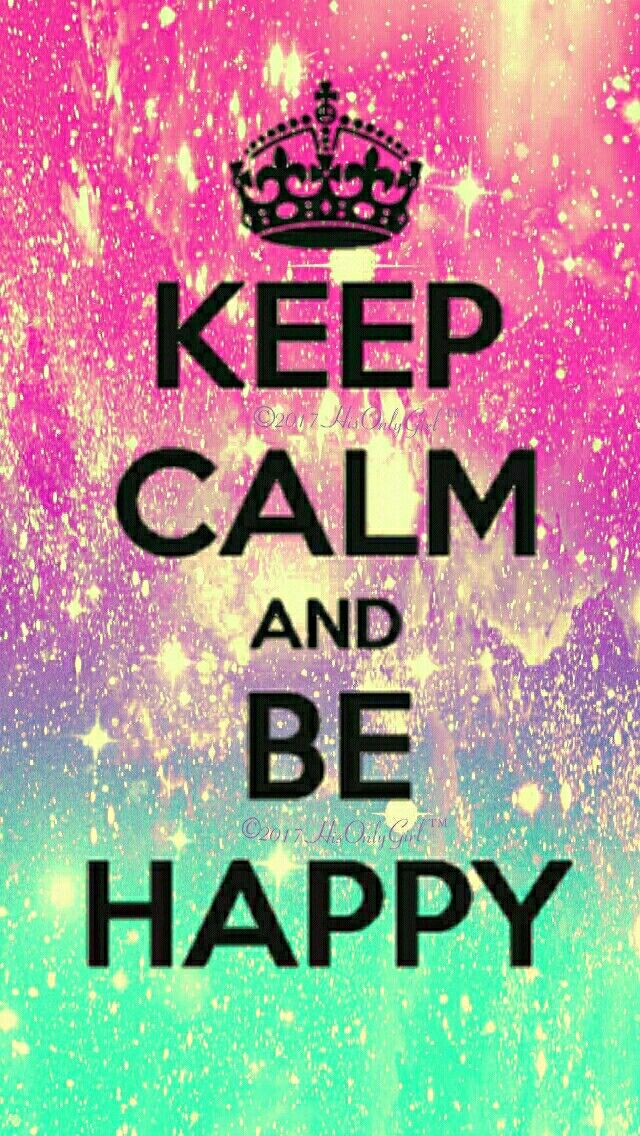 Keep Calm Be Happy galaxy iPhoneAndroid wallpaper I created for