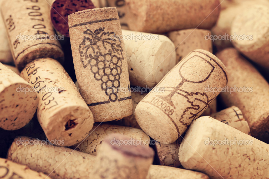 Wine Corks Background Stock
