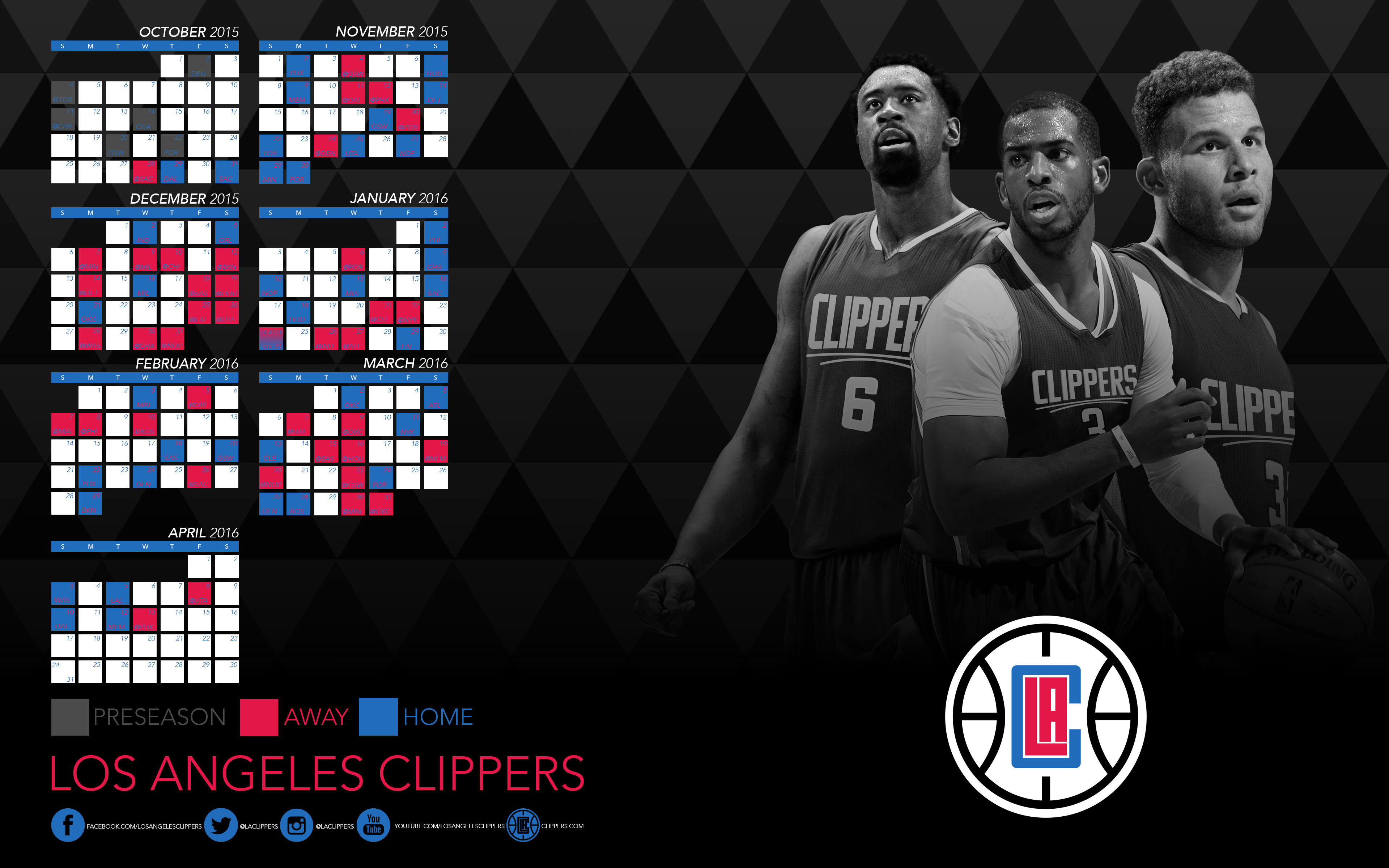 Los Angeles Clippers Schedule Wallpaper By Lukemphotography