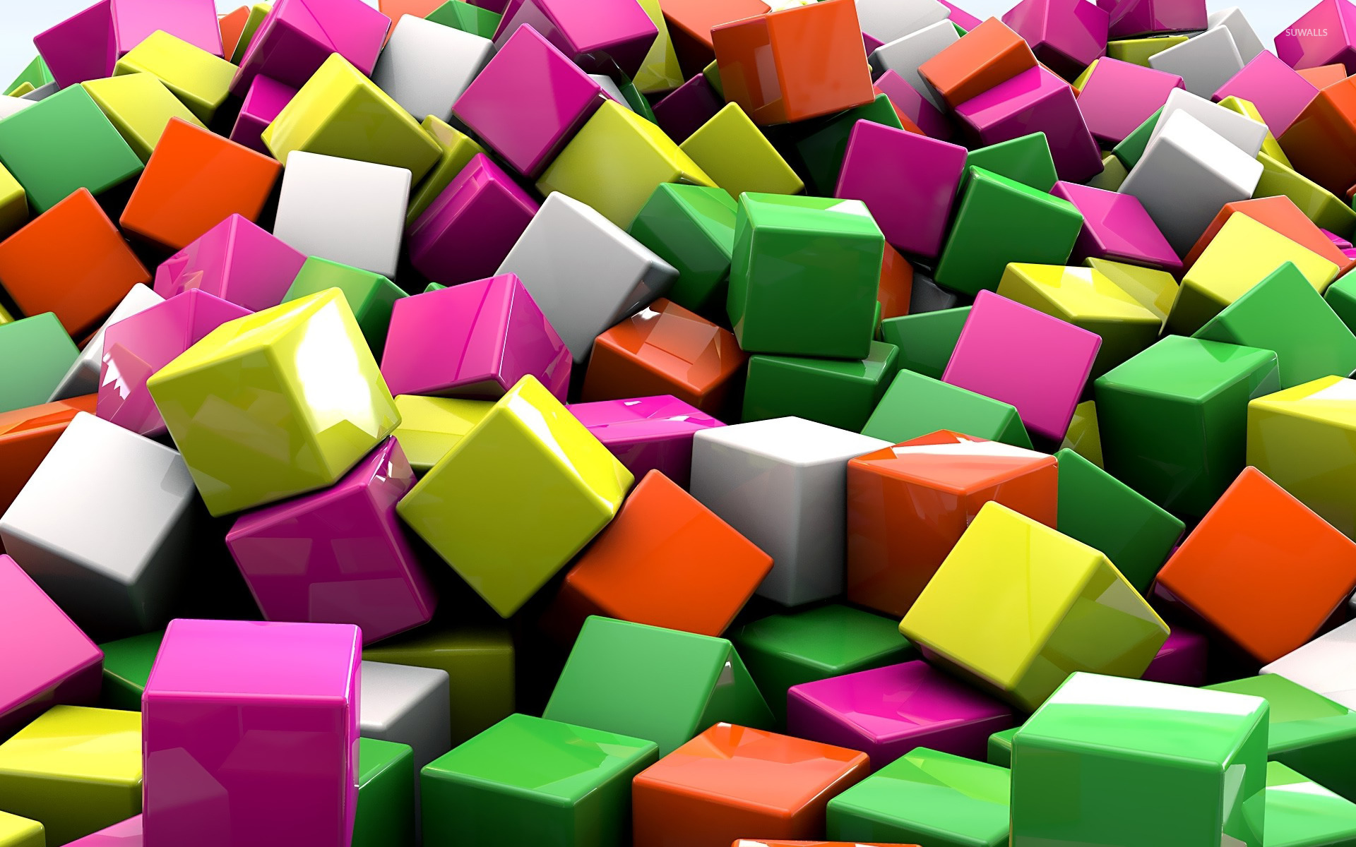 Colorful Cubes Wallpaper 3d