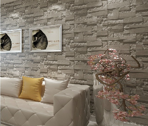 Image showcasing 🔥 Free Download Brick 3d Stone Wallpaper Modern Wallcovering Pvc Roll ...