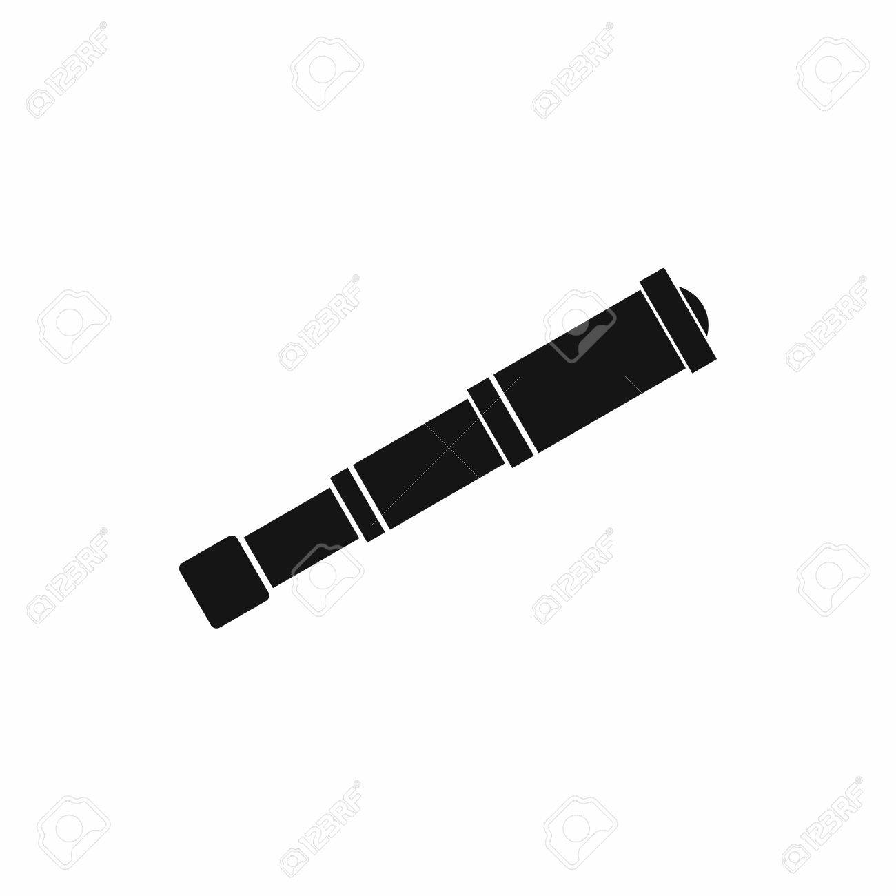 Spyglass Icon In Simple Style Isolated On White Background