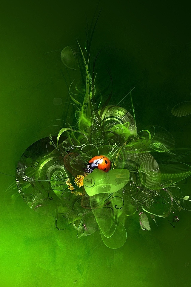 Illustrated Ladybug Wallpaper Background Vector Download