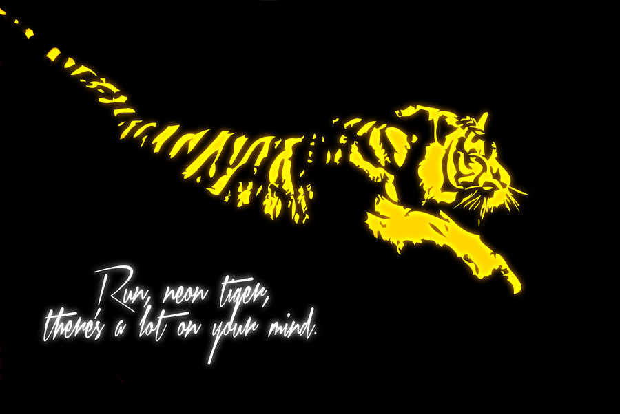 Neon Tiger Tigre Blanco Abstract Effect Wallpaper Pictures