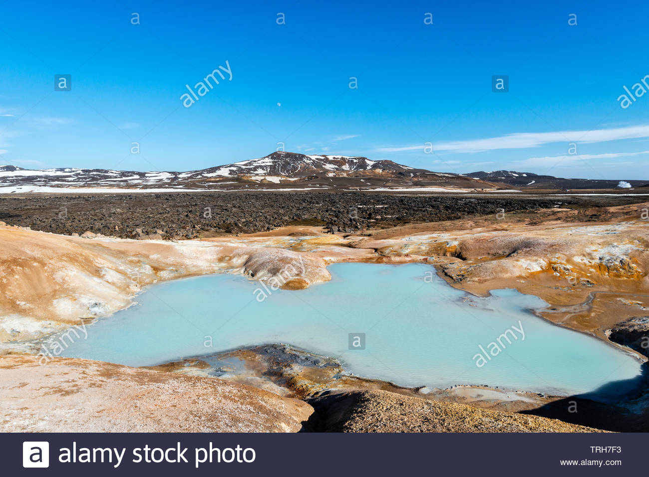 The Active Leirhnj Kur Geothermal Area Near Myvatn In Ne Iceland