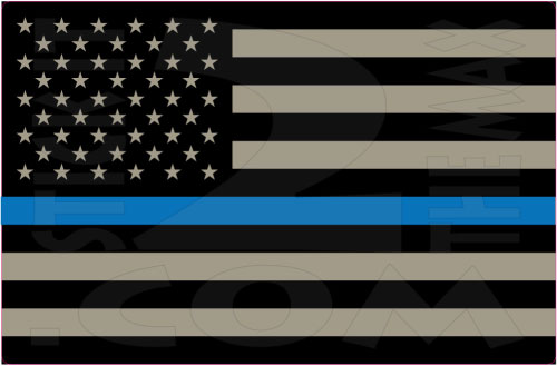 Home Stickers Law Enforcement Flag Usa Blue Line