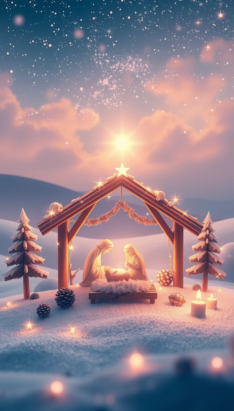 Jesus Christmas Phone Wallpaper