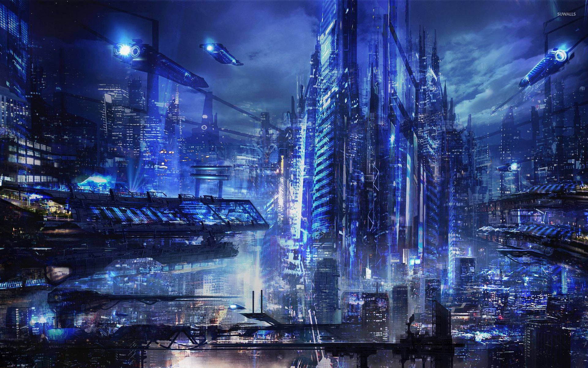 Download Cyberpunk City Wallpaper