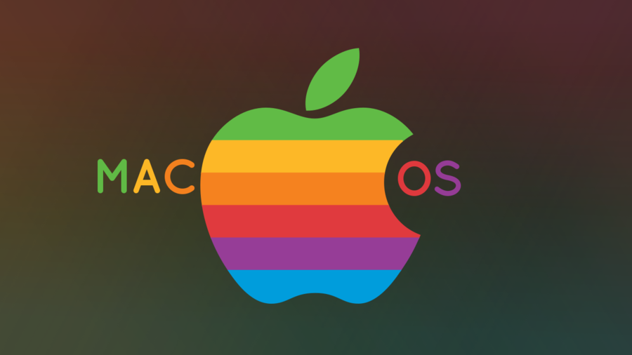 Mac Os Wallpaper With Old Rainbow Logo By Acer Pseudoplatanus On