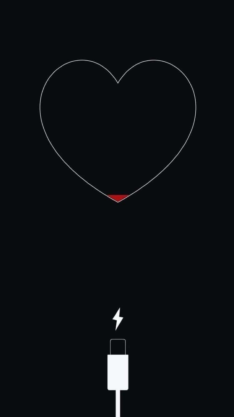 Download Black Heart Iphone Charging Heart Wallpaper
