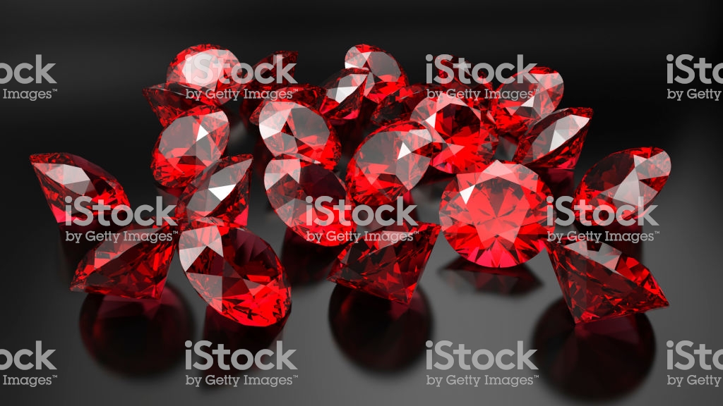 Rubies On A Dark Background Stock Photo Image Now Istock
