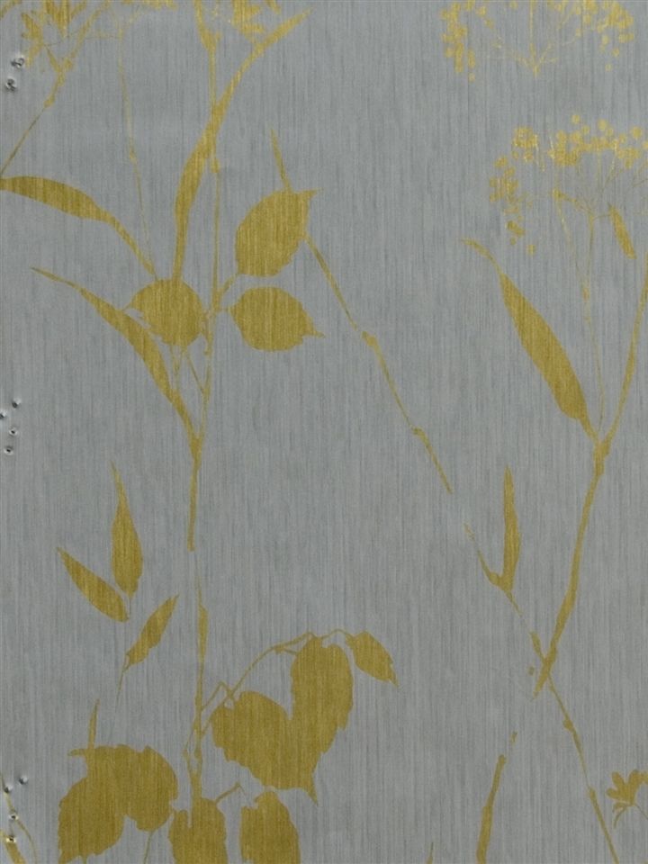 Interior Place Gold Ferns Faux Plaster Wallpaper