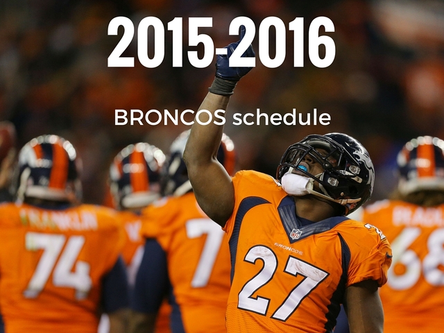 Denver Broncos Schedule By Thedenverchannel