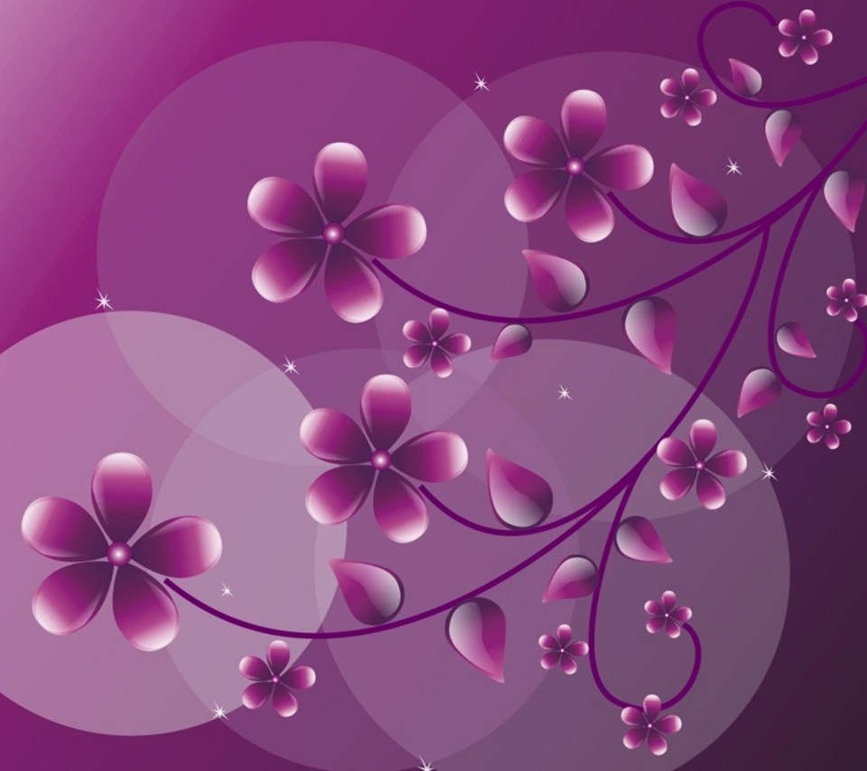 Purple Flowers Wallpaper Screensaver Pre Id