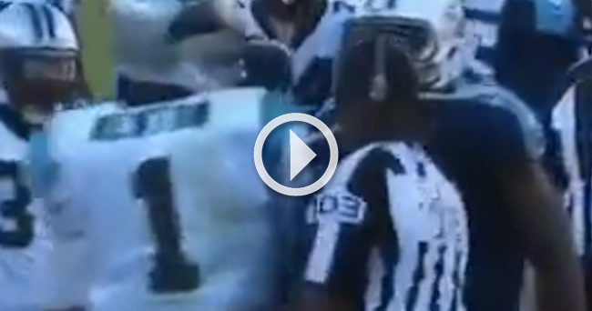 Video Titans Unhappy With Cam Newton S New Td Celebration Qb Gives