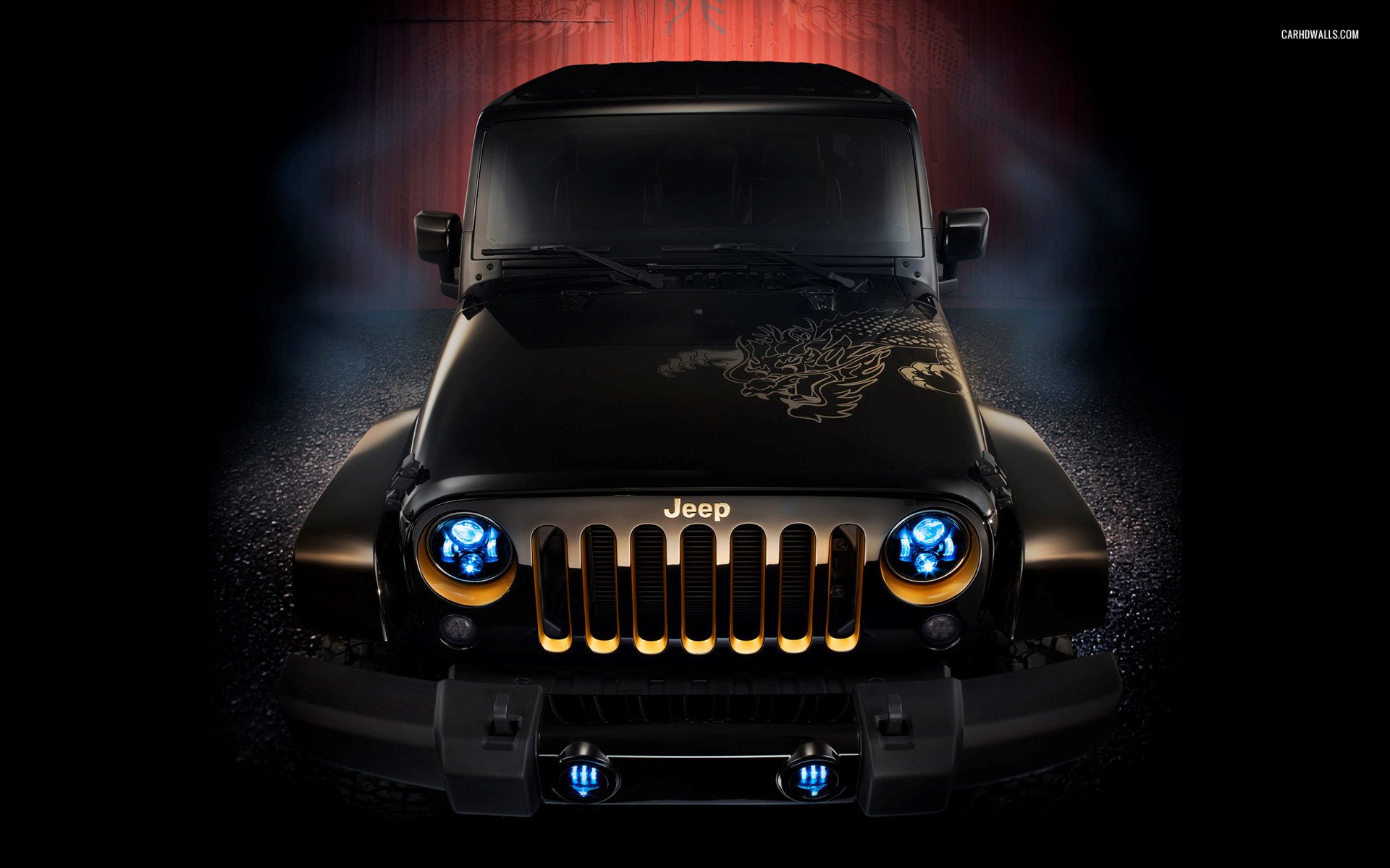 Jeep Wrangler Dragon Design HD Wallpaper Background Image
