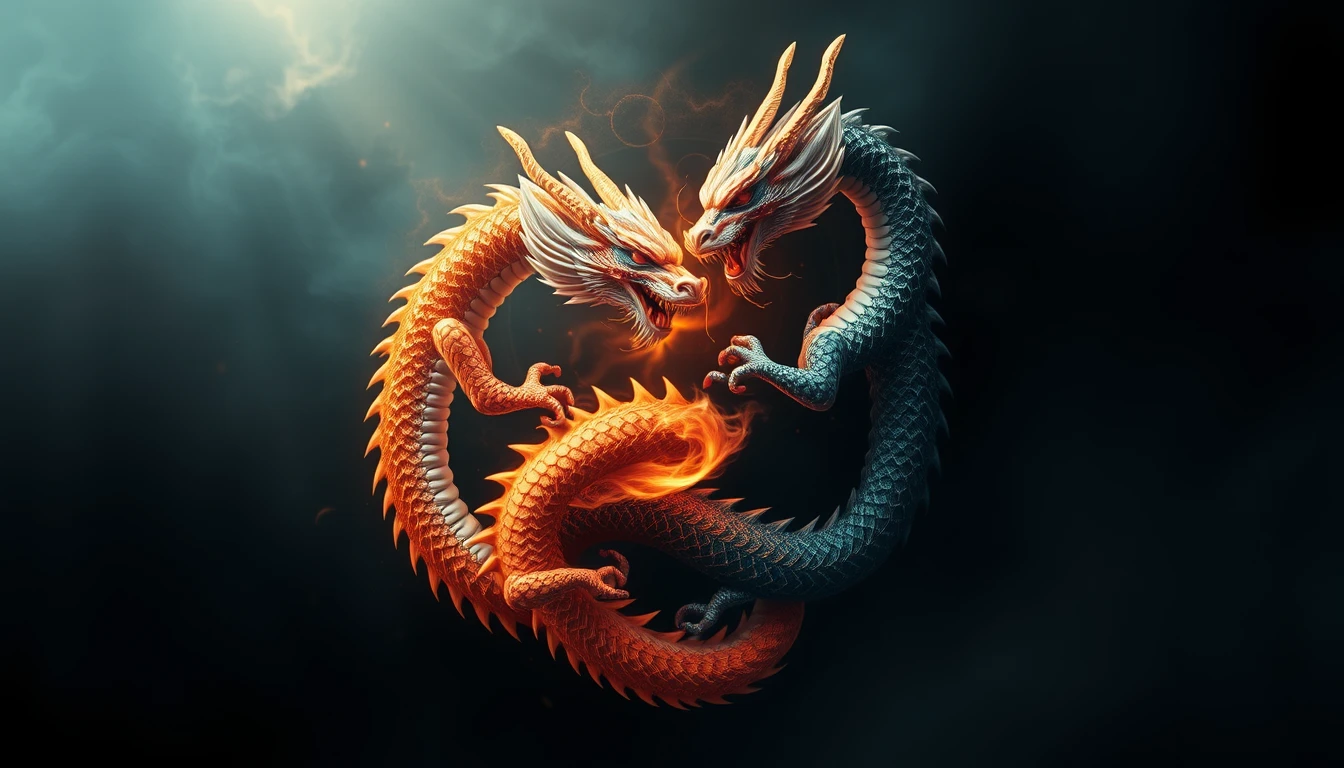 Dragon Yin Yang Wallpaper