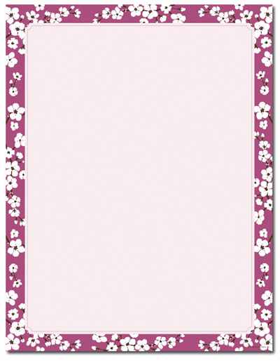 Pin Cherry Blossom Border Drawing Pictures