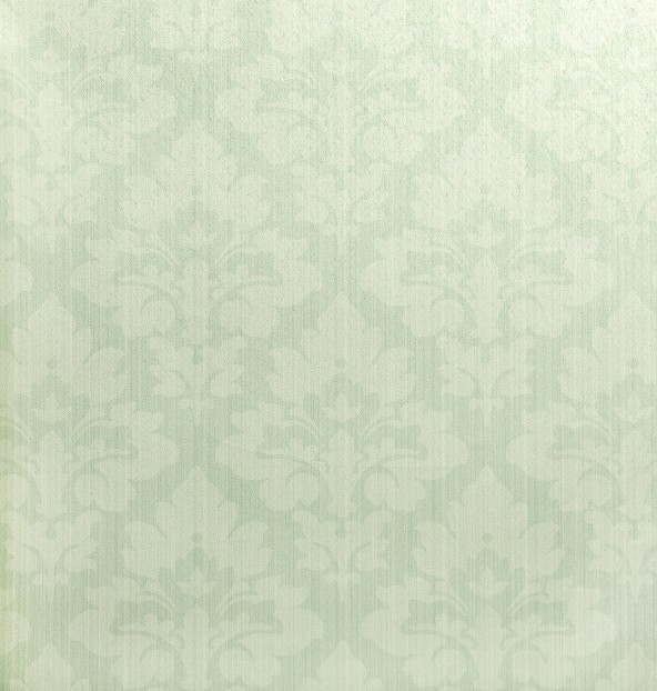 New Style Damask Wallpaper Green Pastels Traditional