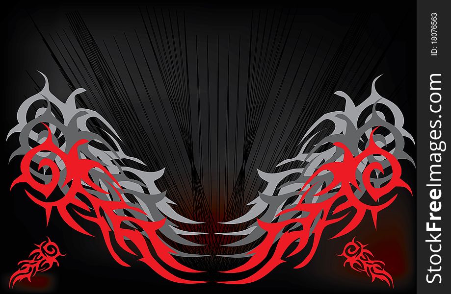 Red And Black Tribal Background Stock Image Photos