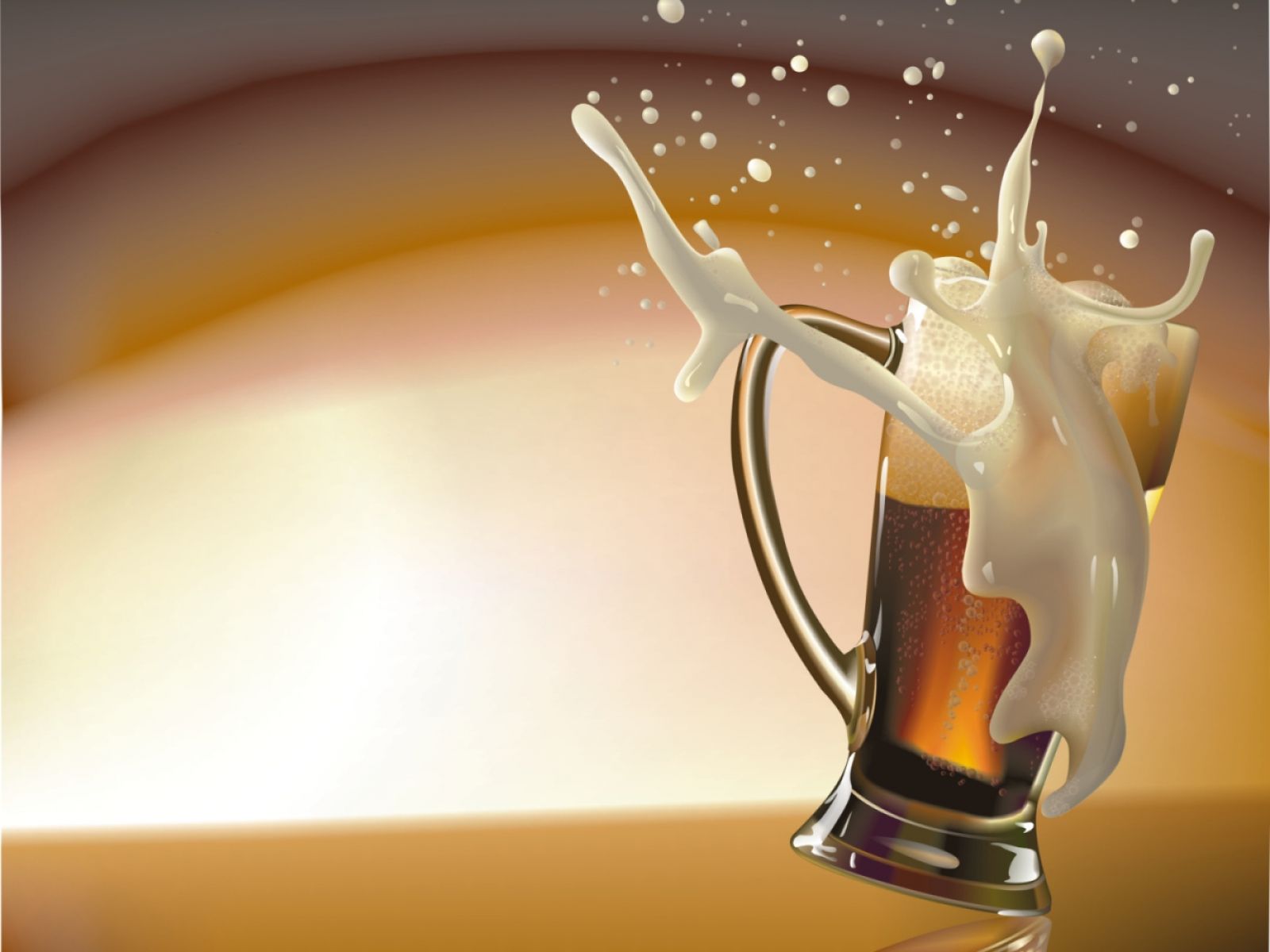 3d Beer Glass With Foam Wallpaper HD And Abstract