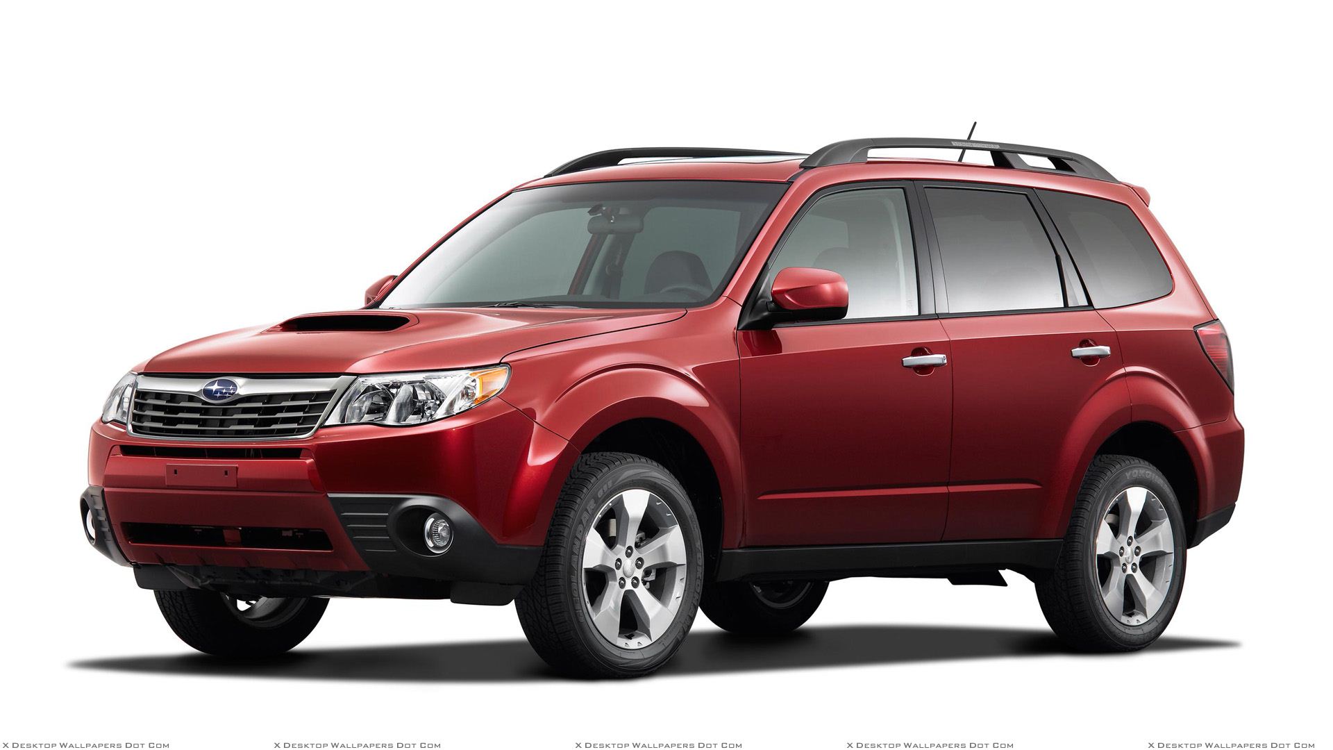 Subaru Forester Xt In Red Front Side Pose N White Background