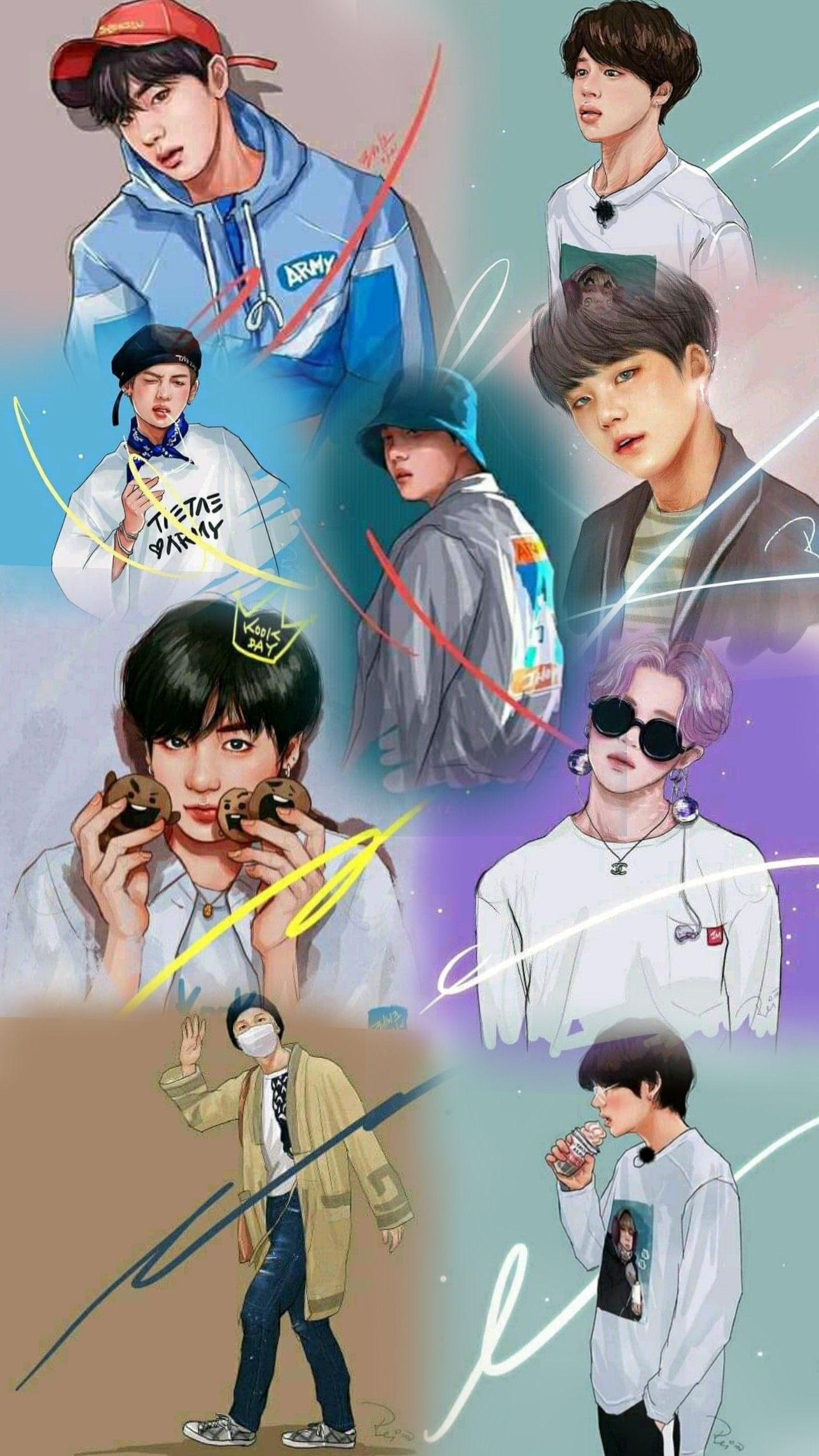 Wallpaper Anime Bts