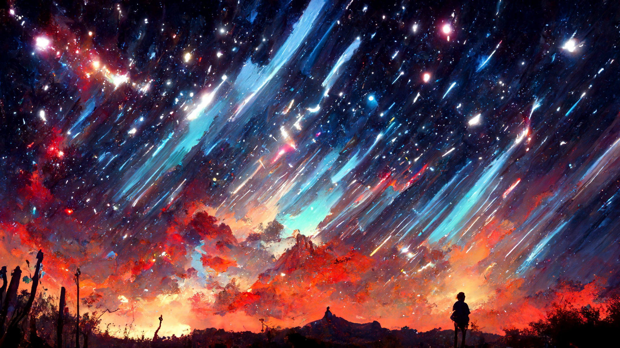 A girl looking at space2048x1152 rwallpaper