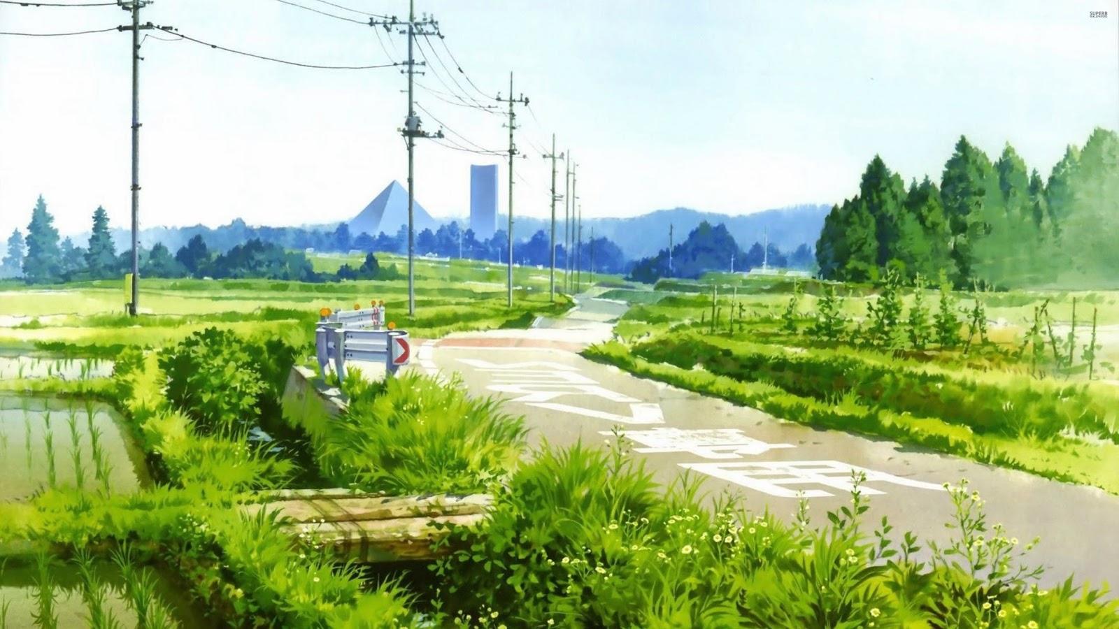 Anime Countryside Scenery Wallpaper Popycore