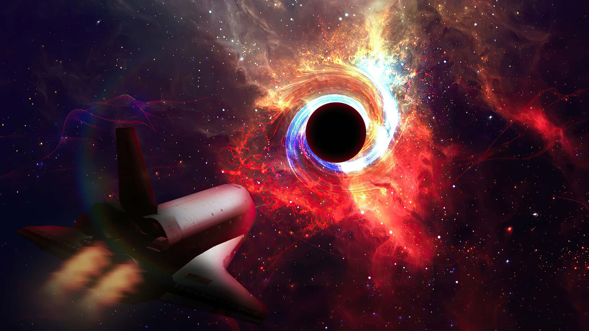 Outer Space Red 4k Wallpaper