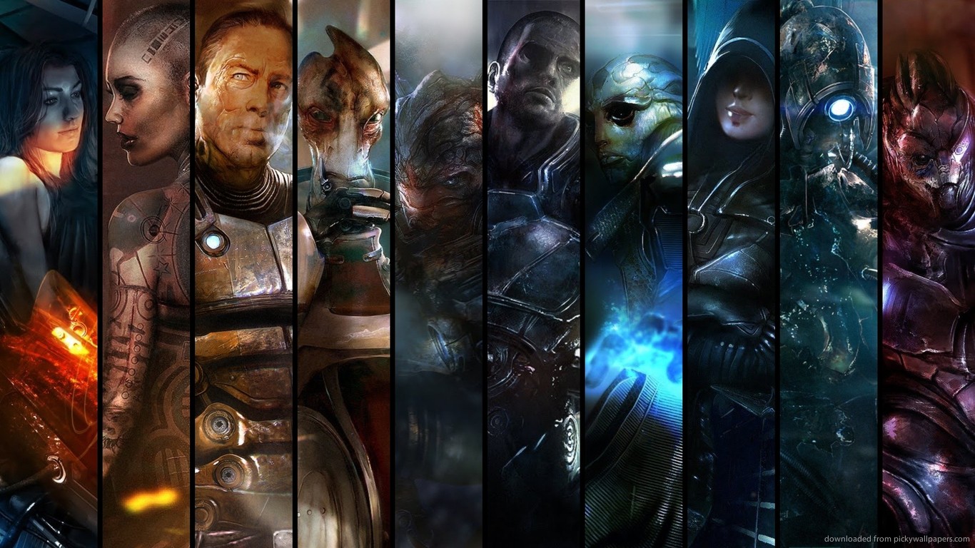 Mass Effect Characters Pane Wallpaper