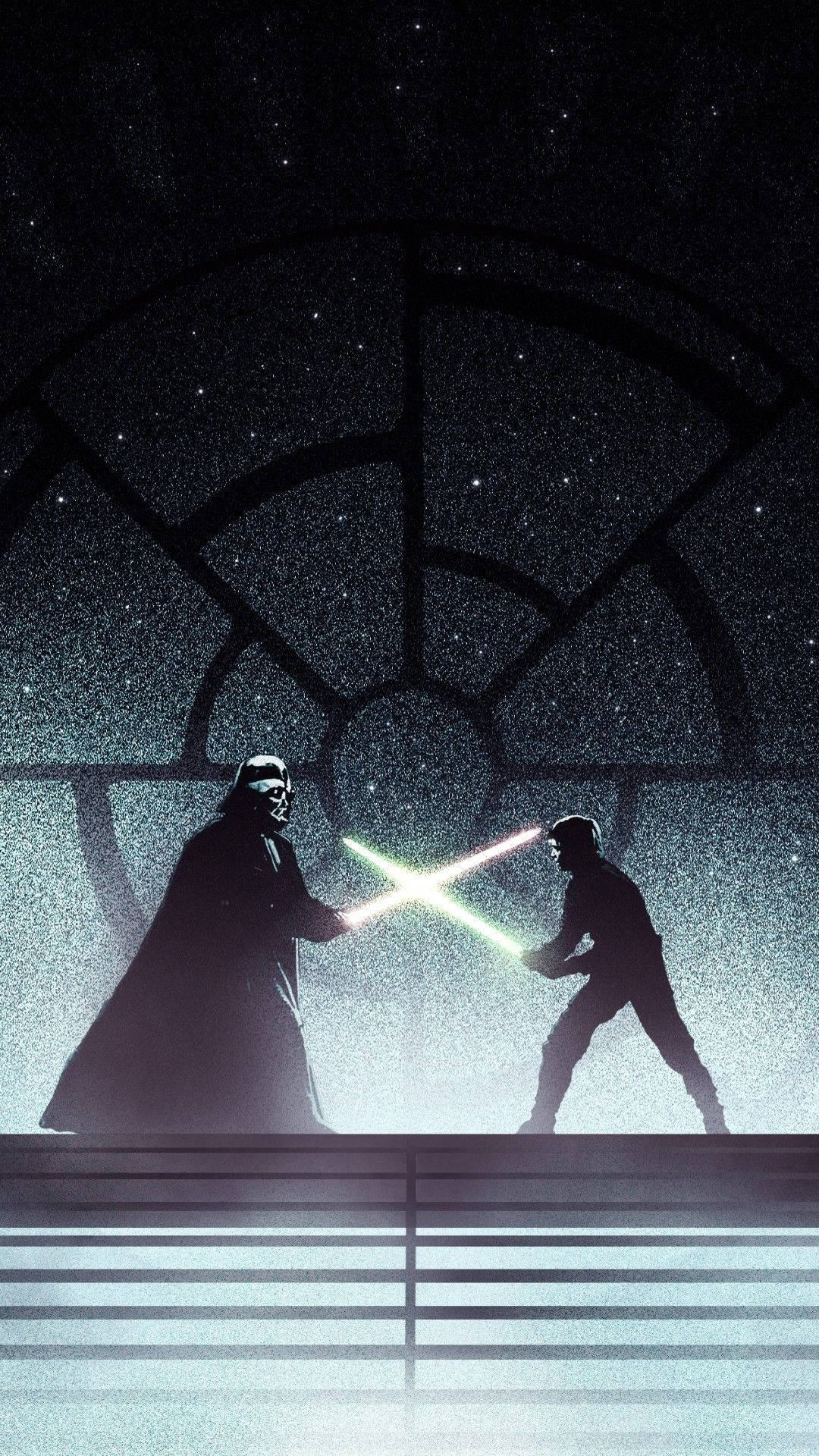 Vader Versus Luke Skywalker Star Wars 4k iPhone Wallpaper