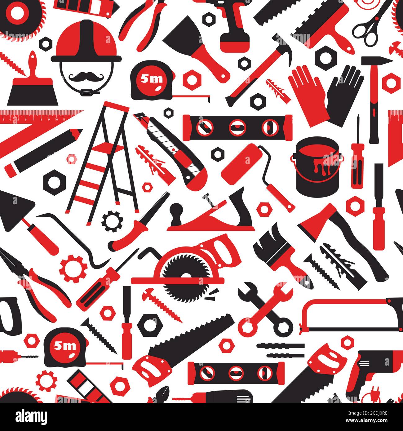Construction And Repair Tools Seamless Pattern Wallpaper