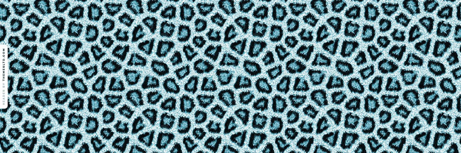 Blue Leopard Fur Print Header Animal Wallpaper