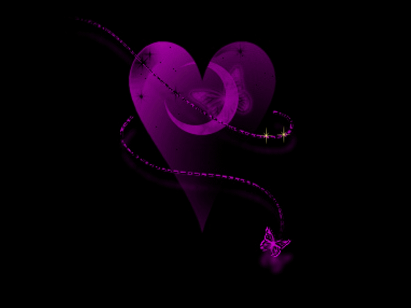 Wallpaper Beautiful Purple Heart