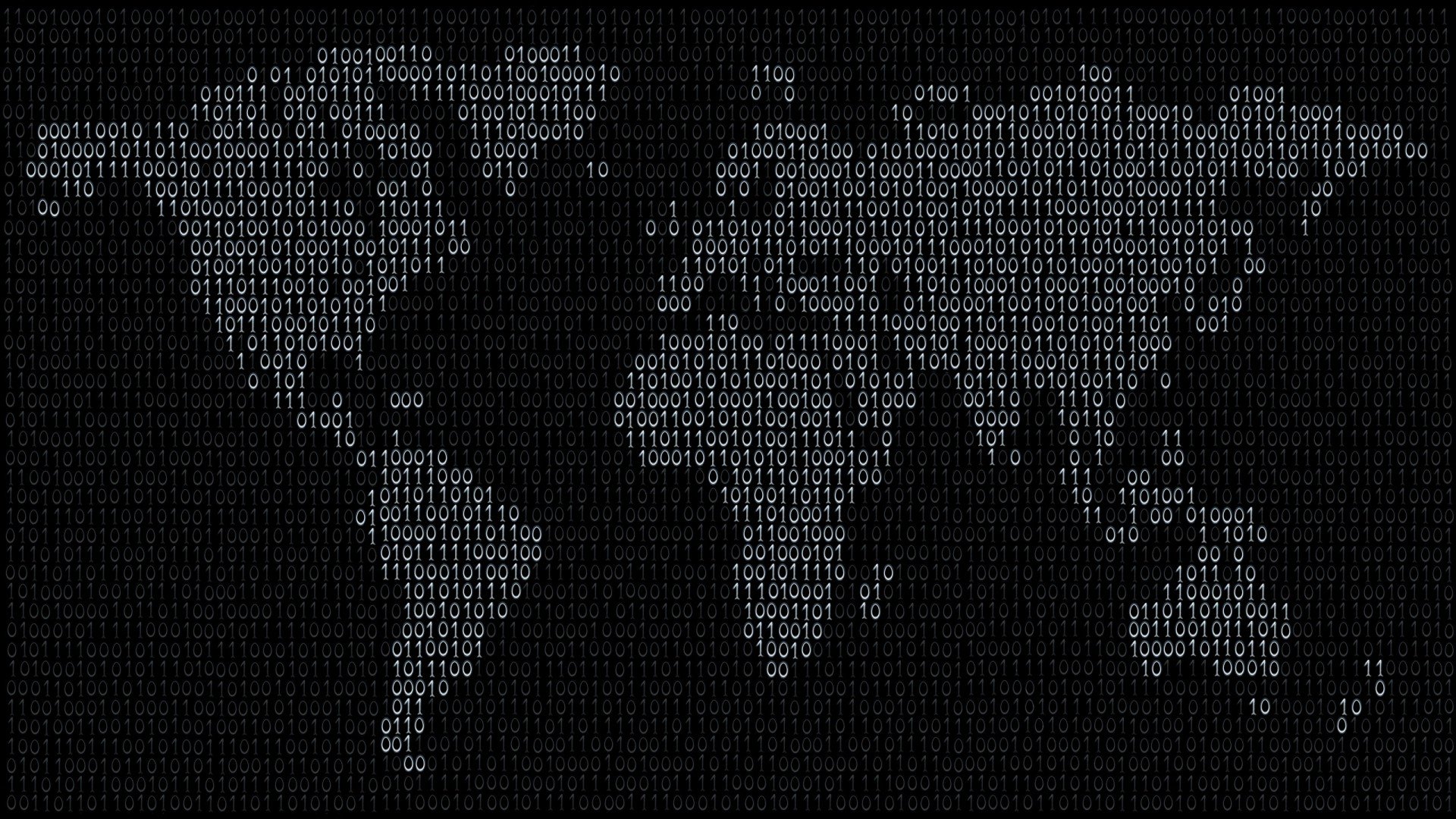 Typography Binary Numbers Maps Digital Art World Map Wallpaper