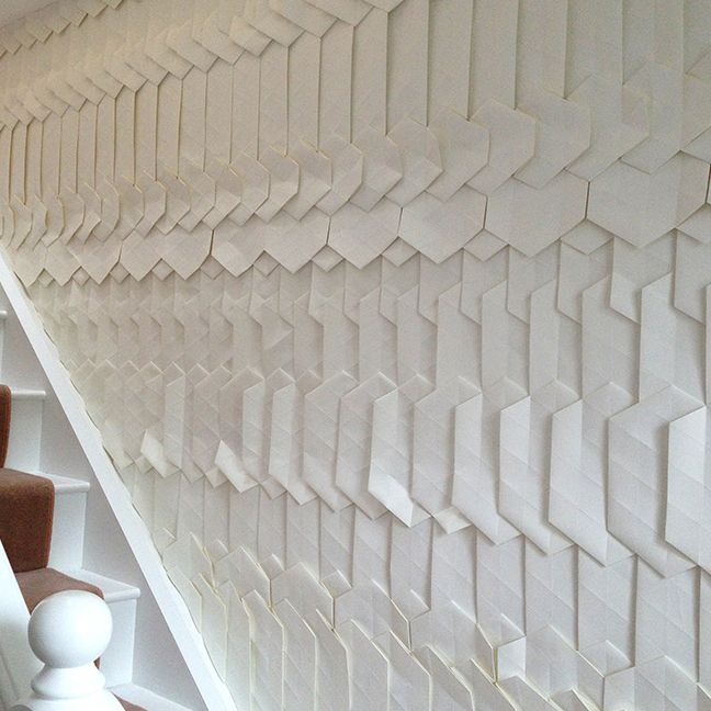 Handmade Origami Wallpaper By Tracey Tubb Love Chic Living