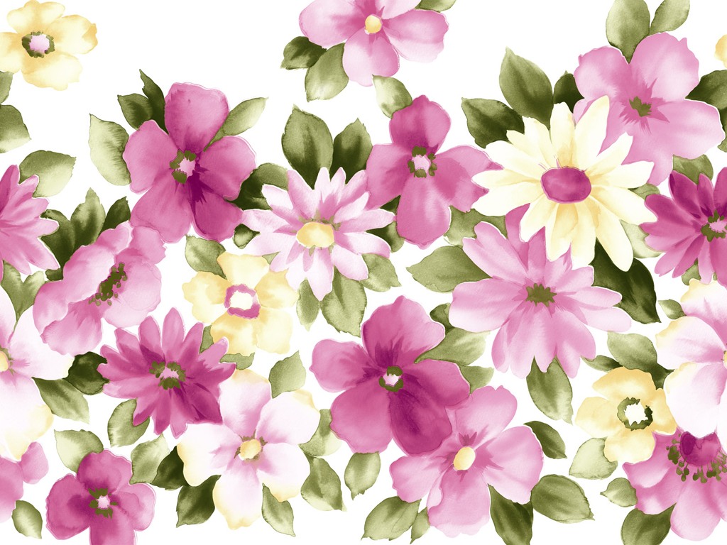 Design Flower Patterns Paintings Background