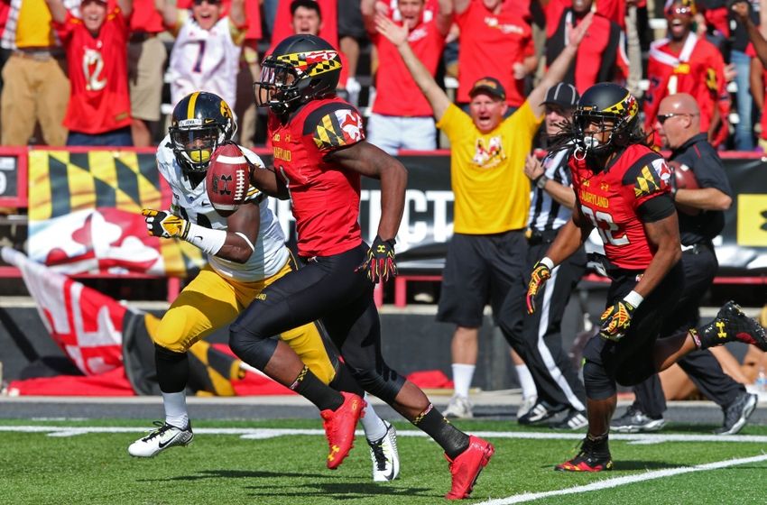 Oct College Park Md Usa Maryland Terrapins Wide Receiver