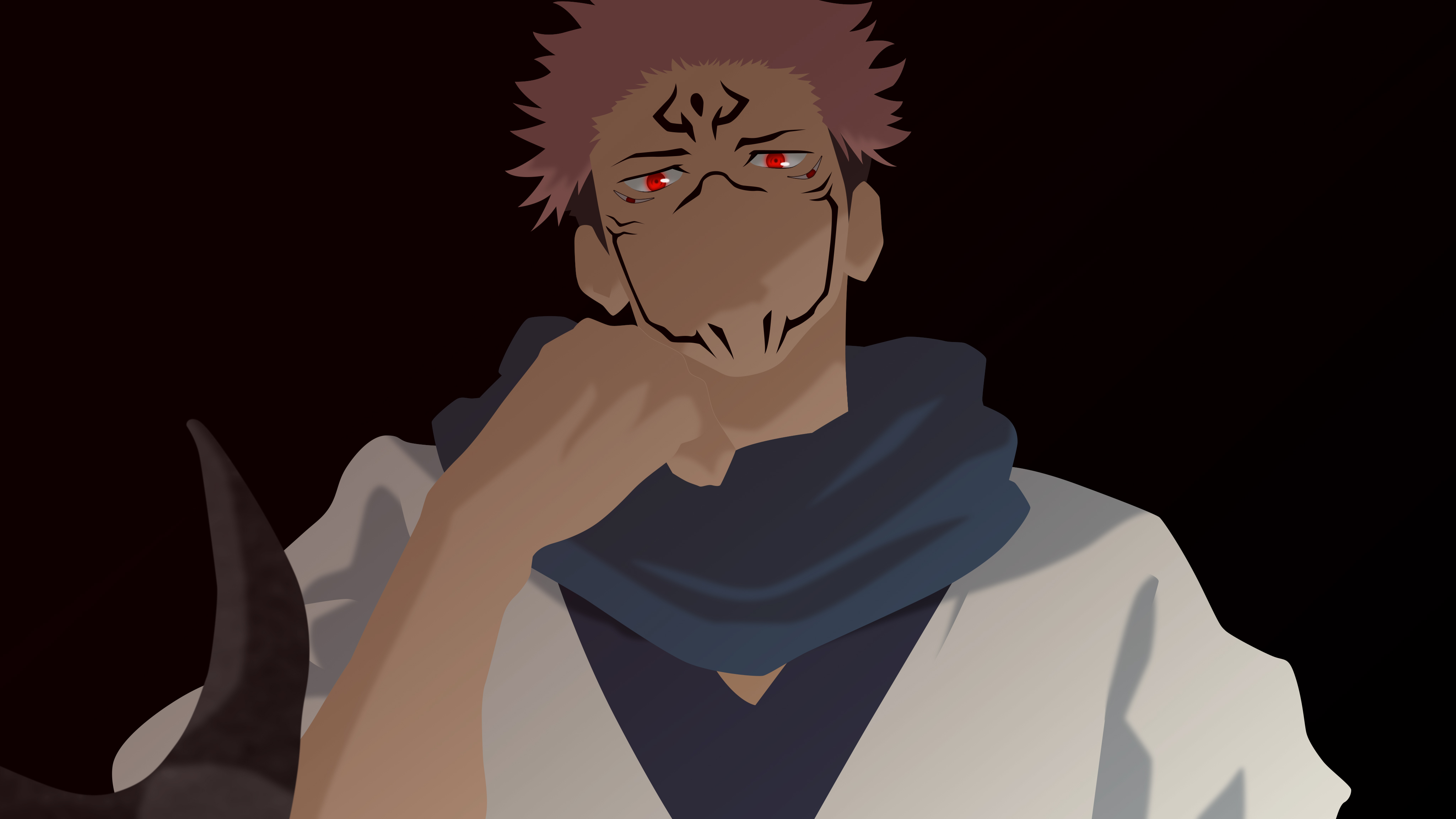 Minimalist Sukuna Anime Jujutsu Kaisen Wallpaper
