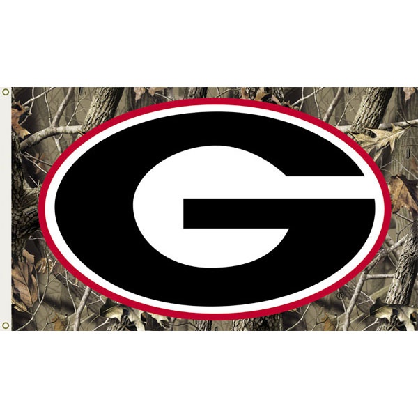 Georgia Bulldogs X Camo Single Sided Flag