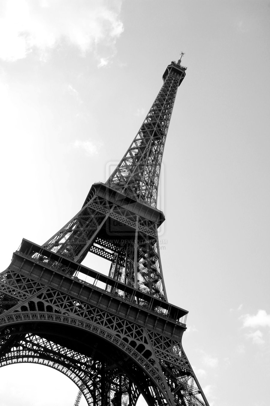 Paris Eiffel Tower Black And White Wallpaper