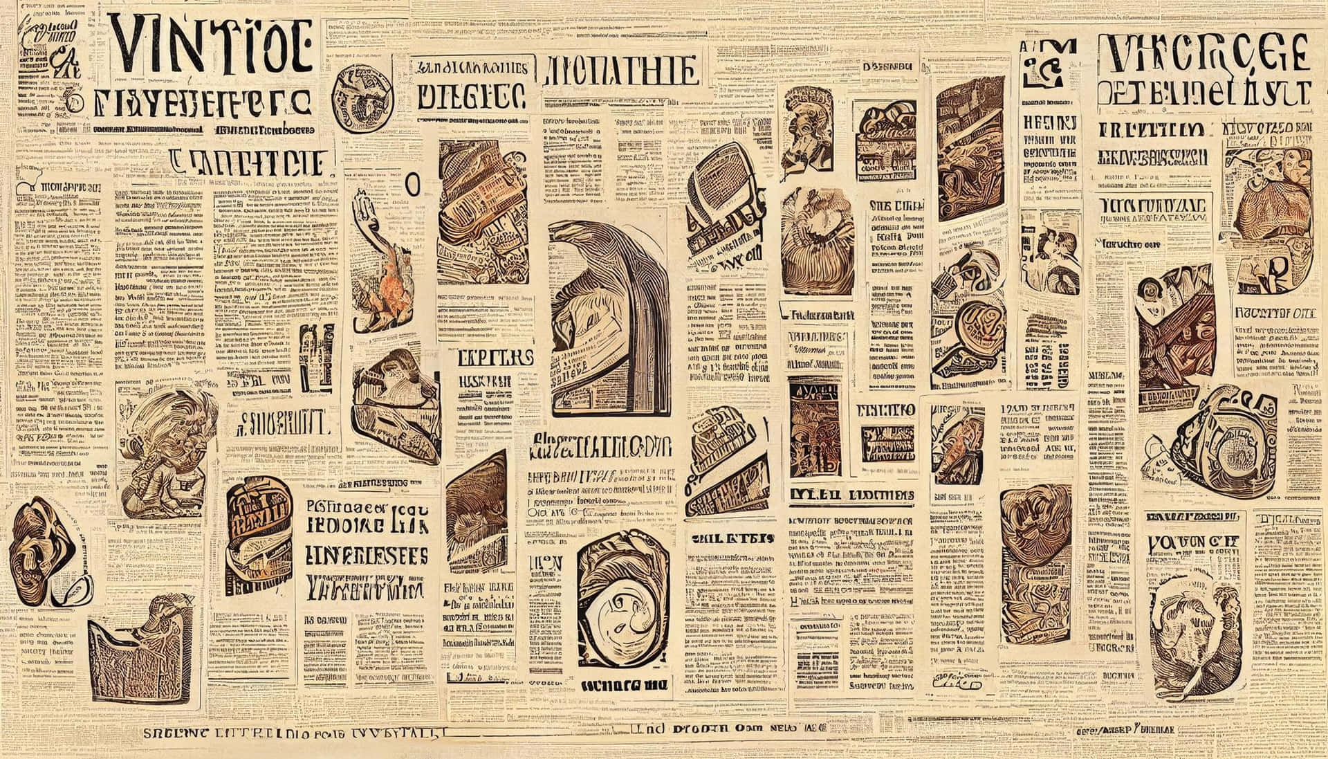 Vintage Newspaper Wallpaper